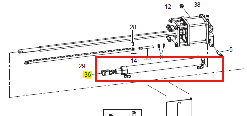Rotary VS710592530 POSITIONING CYLINDER